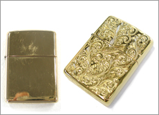 ZIPPOにハワイアンジュエリーの彫金
