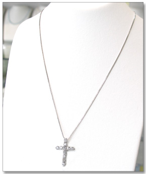 PT ダイヤモンドクロスペンダント 1.00CT