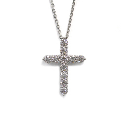 Ptダイヤモンドクロスネックレス 0.50ct