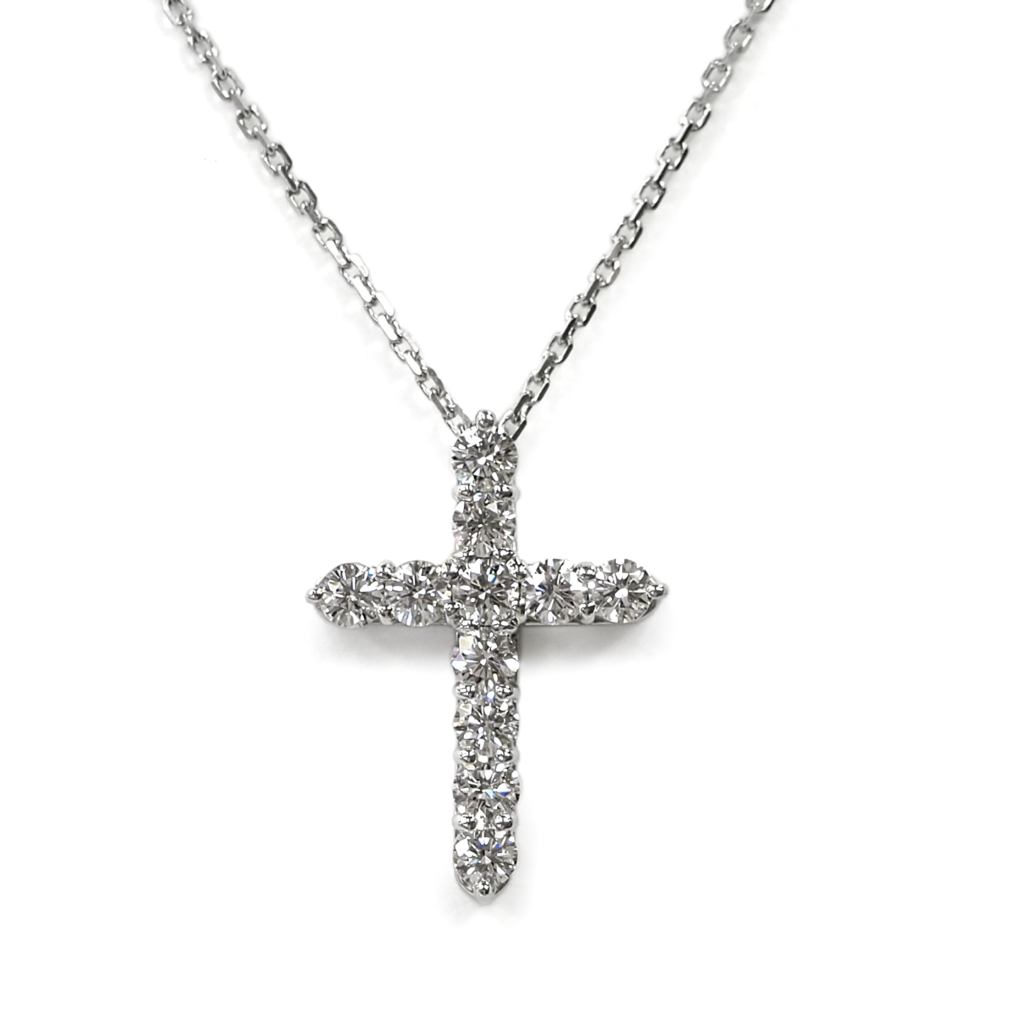Ptダイヤモンドクロスネックレス 0.50ct