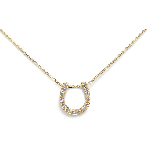 ネックレスK18YG ダイヤモンド ペンダントネックレス 0.10ct