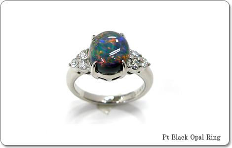 Ptブラックオパールリング 3.05CT ジュエリープラザルピナス 三島 沼津 裾野