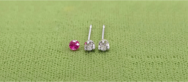 リフォーム前 Ptダイヤモンドスタッドピアス 0.10ct